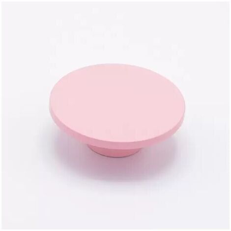 Pomolo piatto e tondo in goffrato rosa 70x25mm - 439 Moon