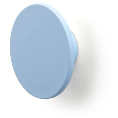 Pomolo piatto e tondo in goffrato azzurro 70x25mm - 439 Moon