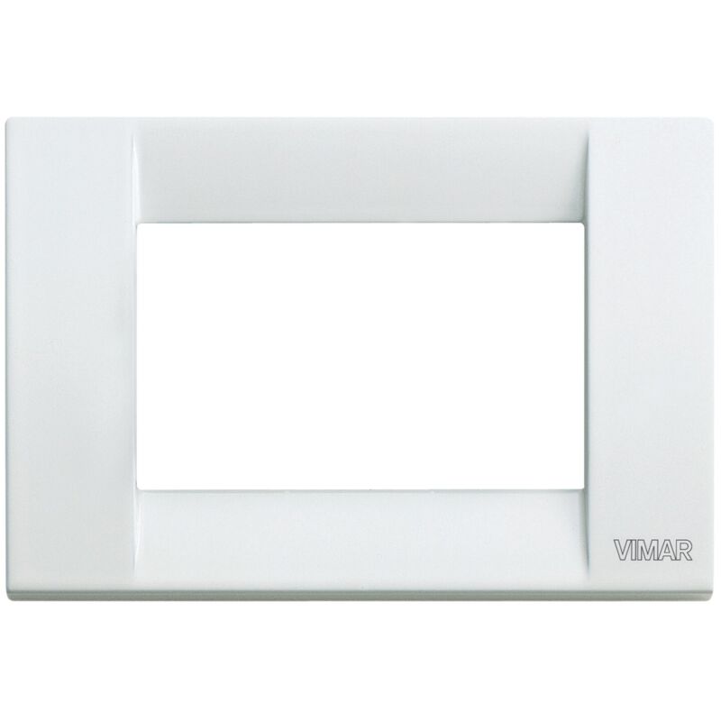 Placca Vimar Idea 16733.01 – 3 Moduli, Metallo Pressofuso, Bianco, Per Interruttori E Prese
