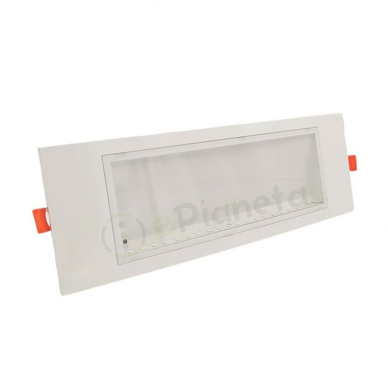 LAMPADA EMERGENZA LED INCASSO 24W 50LED AUTONOMIA 4H PER SCATOLA 1499