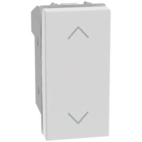Pulsante doppio interbloccato 1 modulo 10a 250vac bianco serie matixgo bticino jw4037n