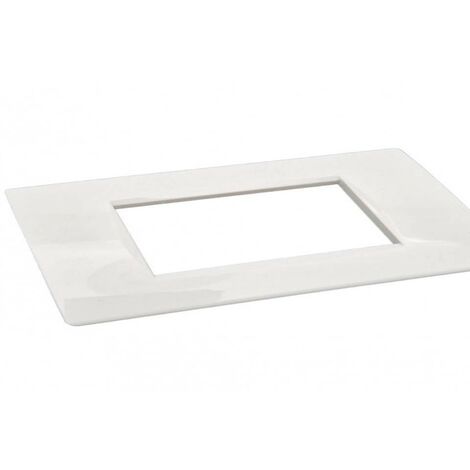 Placca 7 moduli bianca plastica per Bticino Living air compatibile  tipo lnc4807bn