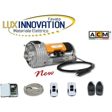 Kit motore serranda ACM con Elettrofreno ,Centralina, 2 Telecomandi, coppia fotocellule kit plus