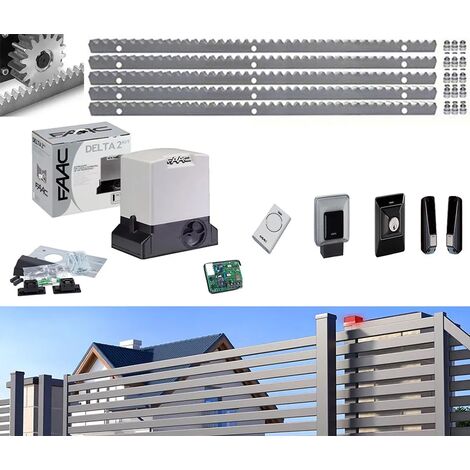 KIT CANCELLO SCORREVOVE FAAC DELTA 2 500KG CREMAGLIERA MOTORE AUTOMAZIONE 500kg 230V