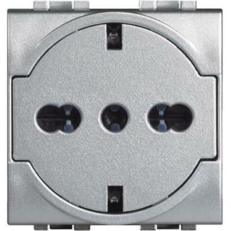 Presa schuko Bticino livinglight FLAT con protezione tech 10/16A NT4140/16F