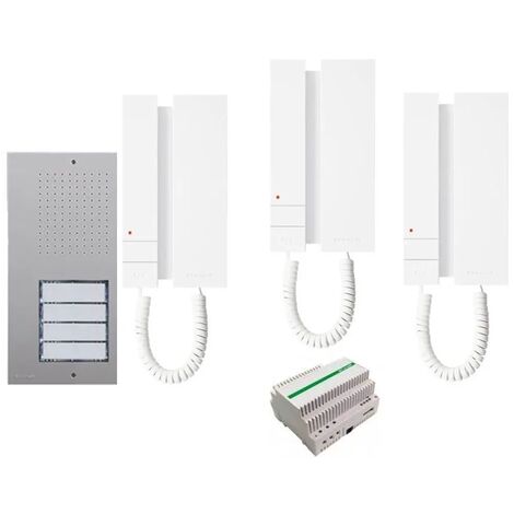 Kit citofono trifamiliare comelit intercomunicante 2 fili 3 famiglie citofoni 2719W