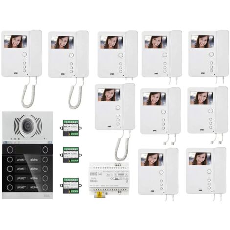KIT VIDEOCITOFONO URMET ALPHA 9 FAMIGLIE KIT VIDEOCITOFONO NOVE MONITOR
