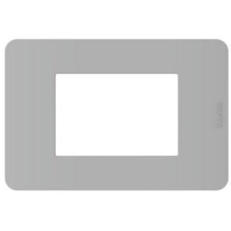 Placca bticino matixgo 3 moduli grigio - ja4803jg