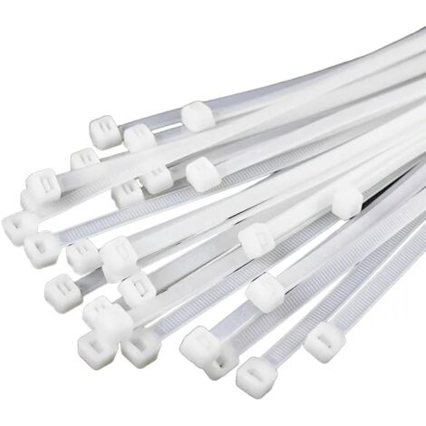 ERKO Fascette Plastica Bianche 100 X 2,5 Mm 100 Pezzi Di Cablaggio Professionali, Resistente Allatemperature, Resistenza Alla Rottura 8 Kg, Forte - Foto 6