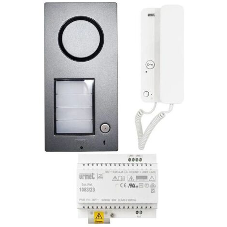 Kit citofonico monofamiliare sistema 2Voice IP65 Urmet 1183/631