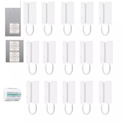 kit citofono diciotto famiglie comelit 2 fili kca2061 18 famiglie citofoni 2738wa
