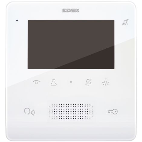 Elvox tab free videocitofono vivavoce lcd a colori da parete 2 fili colore bianco 7559