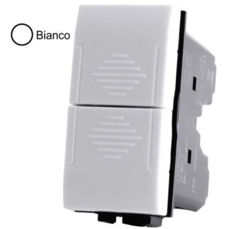 Doppio pulsante bianco serie T1 Tot Electric 827B