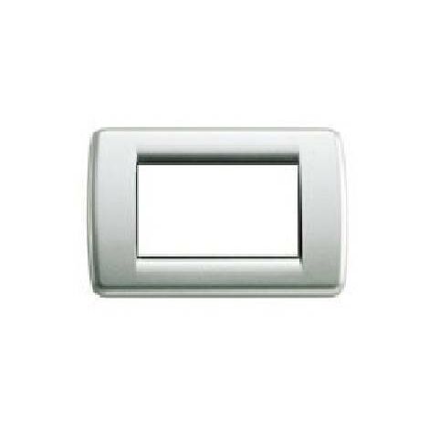 Vimar 16753.21Rondò Placca 3M, Metallo, Argento metallizzato