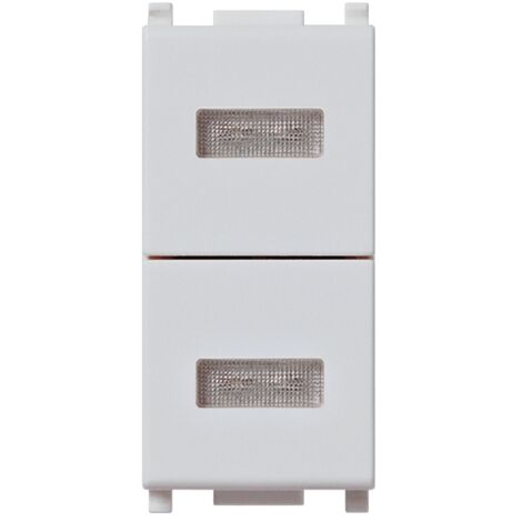 Doppia spia neutra Vimar plana silver 14388.SL