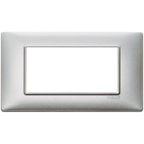 Placca 4M argento metallizzato Vimar Plana 14654.71 (1/3)