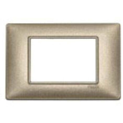 Vimar 14653.70 Plana Placca elettrica 3 Moduli bronzo metallizzato