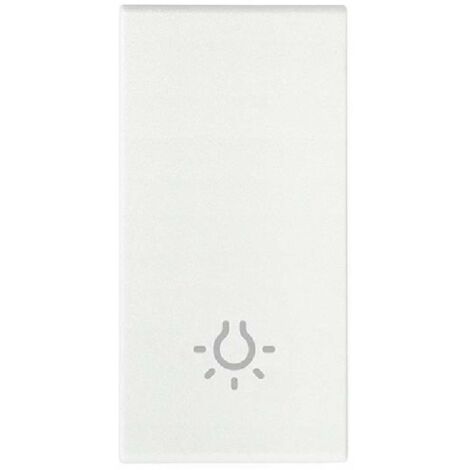 Vimar arke' bianca tasto intercambiabile 1 modulo, simbolo luce illuminabile,bianco 19021.l.b