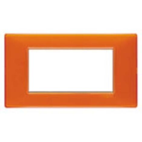 Placca Vimar Plana 4 moduli Reflex arancio in tecnopolimero 14654.48