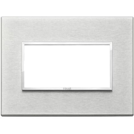 Placca Vimar Eikon Evo 4 moduli grigio next 21654.02 (1/2)