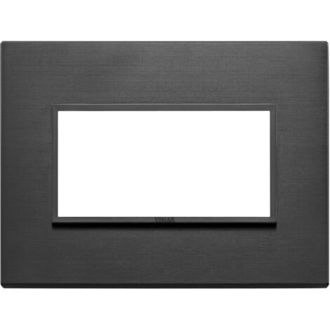 Placca 4M nero totale Vimar Eikon Evo 21654.18
