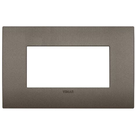 Placca fit 4 moduli, metallo, metal VIMAR 19954.14 (1/2)