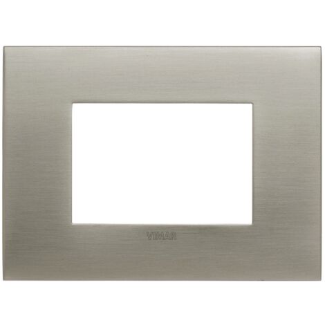Placca 3m Vimar acciaio spazzolato fit 19953.08