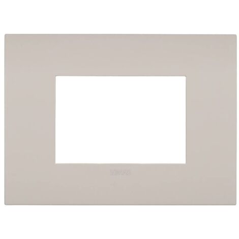 Vimar 19953.31 Placca Arké fit 3 moduli, metallo, sabbia di lipari