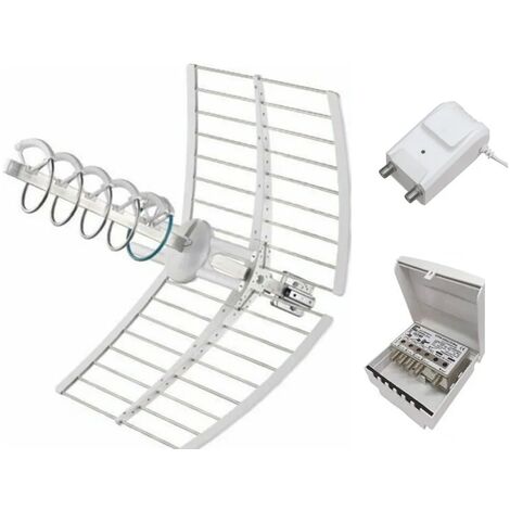 Kit Antenna Fracarro elika Sigma 213226 6HD amplificatore + alimentatore