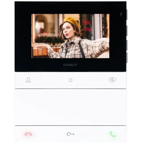 Monitor videocitofono vivavoce mini comelit 2 fili 6721w