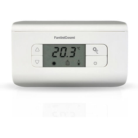Termostato Ambiente Fantini Cosmi CH115 a Batterie Bianco Bianco