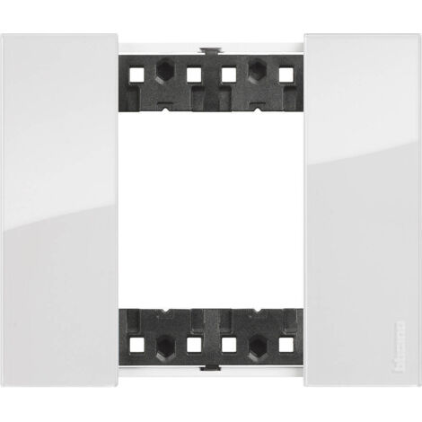 PLACCA  2 POSTI GHIACCIO BTICINO LIVING NOW KA4802DW (1/2)
