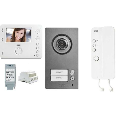 Nuovo Kit Videocitofono urmet bifamiliare con Monitor + cornetta