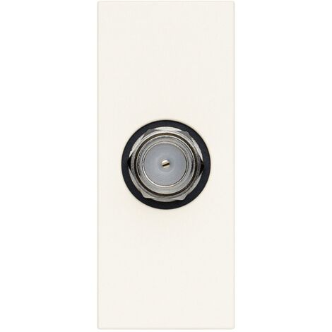 Presa coassiale TV con connettore Tipo F Vimar Linea Bianca 30318.B