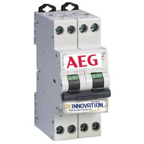 Interruttore magnetotermico 40A 1 polo + N 2 moduli AEG DG41NC40