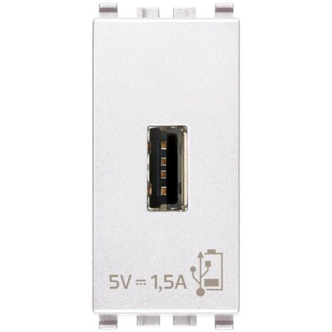 Unità alimentazione USB 5V1,5A 1M bianco Vimar EIKON 20292.B
