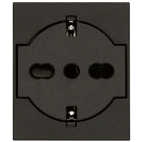 Presa 2P+T P40 universale a filo colore nero  Linea Vimar 30211.G