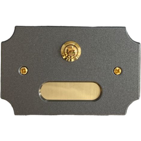 Pulsante Campanello grafite antracite esterno porta nome scatola 503 80x125 p611-g