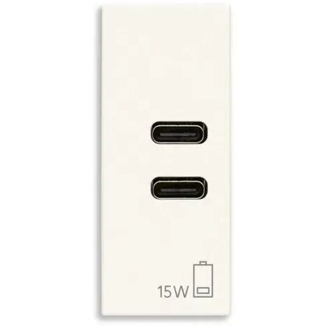 VIMAR 30292.CCB - Alimentatore USB C+C 15W 3A 5V bianco