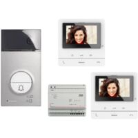 kit videocitofono bifamiliare bticino classe 100 v16b vivavoce 344652 pulsantiera da parete
