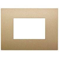 Placca Vimar Arkè 3 moduli oro matt in tecnopolimero 19653.78