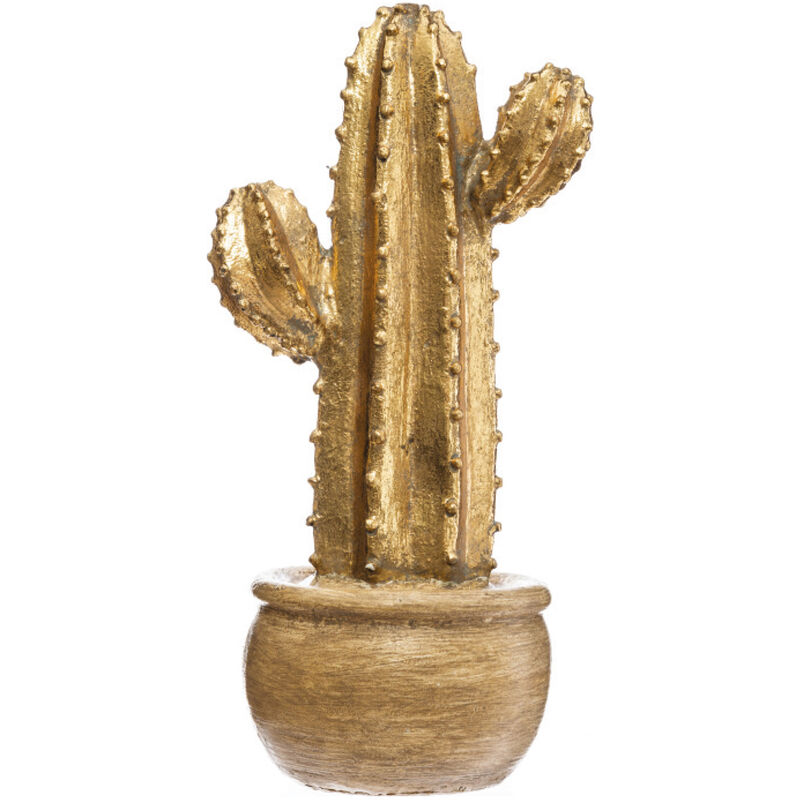Statuetta cactus oro 30 cm