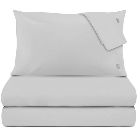 Completo letto matrimoniale Cotton grigio