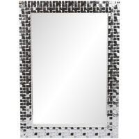 Specchio da parete a mattoncini con argento Miro Silver, da 50x70 cm argento - argento