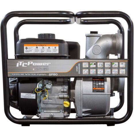 Itc Power – Motobomba gasolina 4 tiempos OHV – Altura de impulsión 6m – Sello mecánico de alta calidad – Cuerpo de aluminio ligero (1/5)