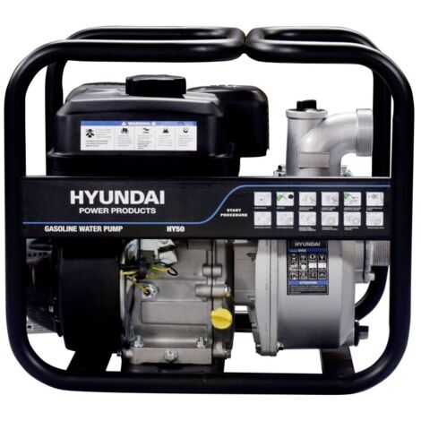 HY50 Motobomba Gasolina HYUNDAI 500 l/min para aguas limpias