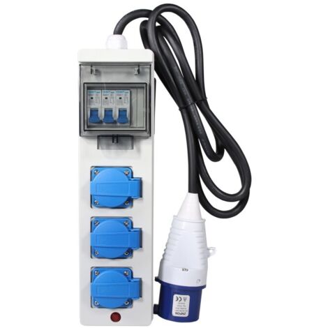 Adaptador para generador de enchufe 32A a 16A con magnetotérmicos