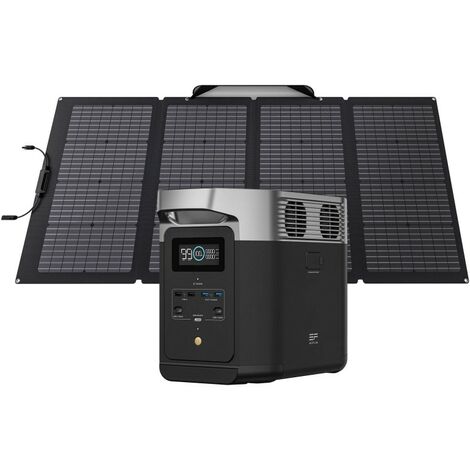 EcoFlow Estación de carga DELTA 2 + Panel Solar Bifacial de 220W