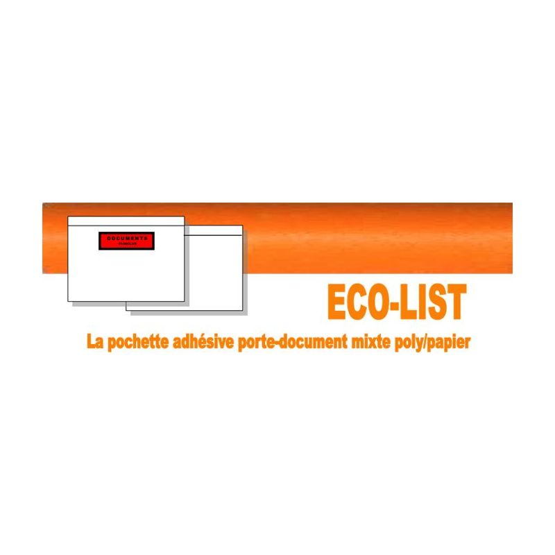 Pochette porte-documents Éco-List renforcée - A4 - Avec et sans impression  