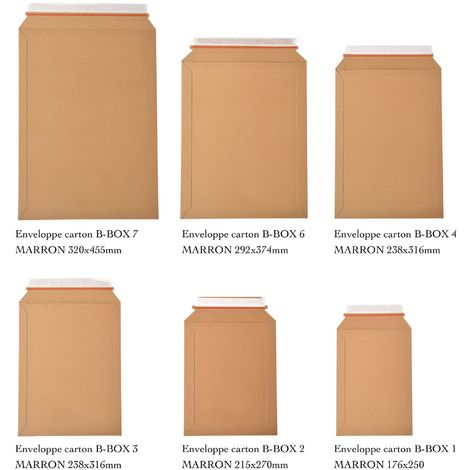 Pochettes en carton compact - Blanc ~176 x 250 mm (B5)